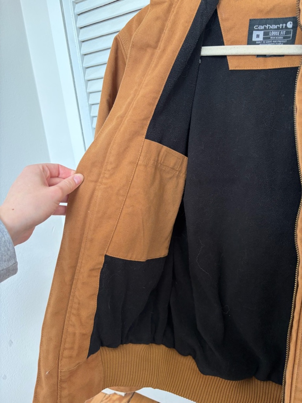 Carhartt Brown Hooded Canvas Work Jacket - Picture 3 of 11